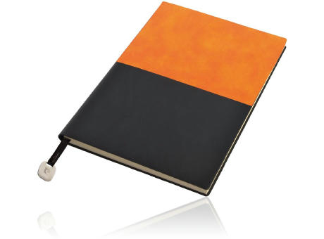 Pierre Cardin® REPORTER Notizbuch A5, orange/schwarz