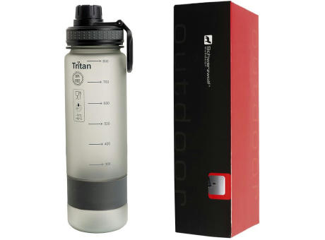 Schwarzwolf outdoor® KIBO Tritan Trinkflasche, 0,8 l, grau