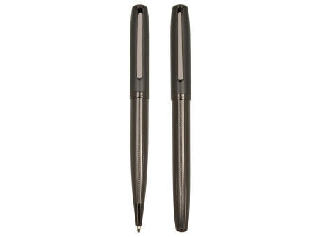 Pierre Cardin® CORINNE SET aus Kugelschreiber und Rollerball Pen, grau/gunmetal