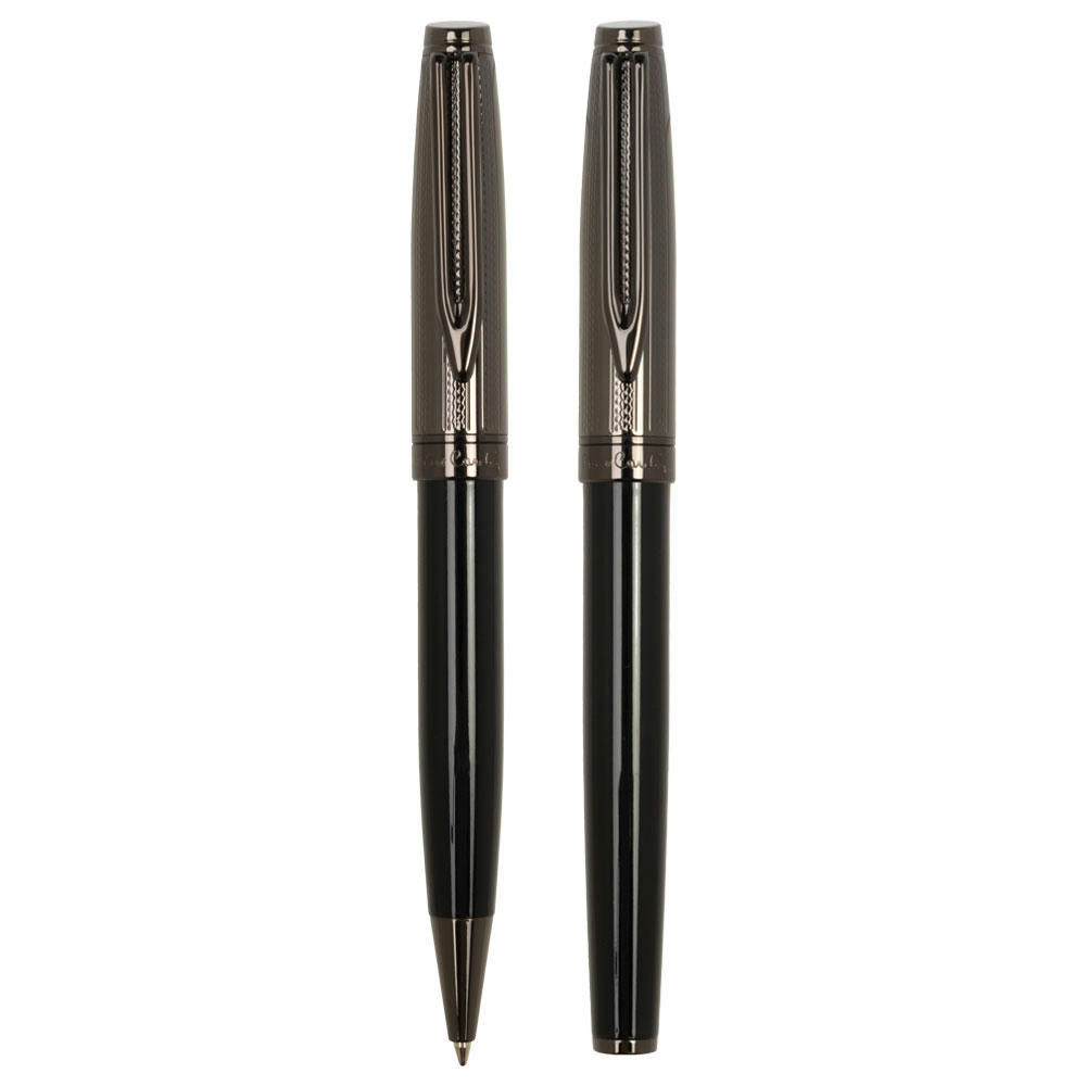 Pierre Cardin® ODETTE SET aus Kugelschreiber und Füllfederhalter, schwarz/gunmetal