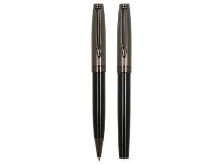 Pierre Cardin® ODETTE SET aus Kugelschreiber und Füllfederhalter, schwarz/gunmetal