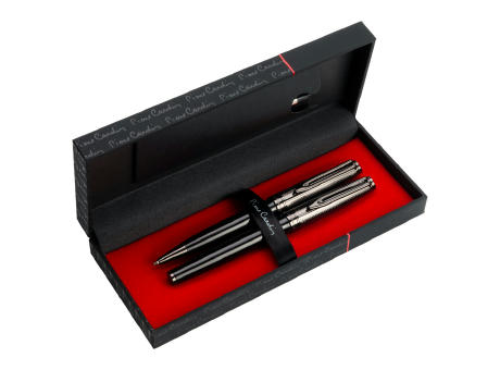 Pierre Cardin® ODETTE SET aus Kugelschreiber und Füllfederhalter, schwarz/gunmetal