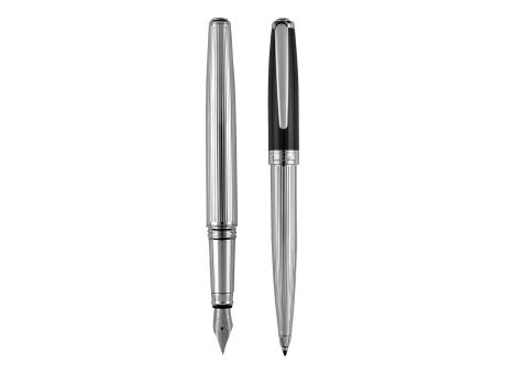 Pierre Cardin® CHRISTOPHE Set aus Kugelschreiber und Füllfederhalter, silber