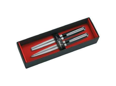 Pierre Cardin® CHRISTOPHE Set aus Kugelschreiber und Füllfederhalter, silber