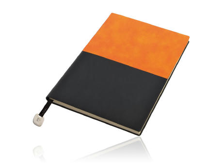 Pierre Cardin® REPORTER Notizbuch A5, orange/schwarz