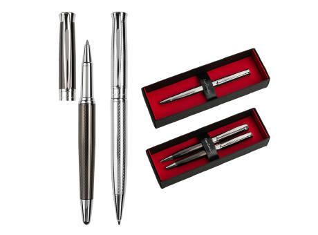 Pierre Cardin® ROI Set aus Kugelschreiber und Rollerball Pen, silber