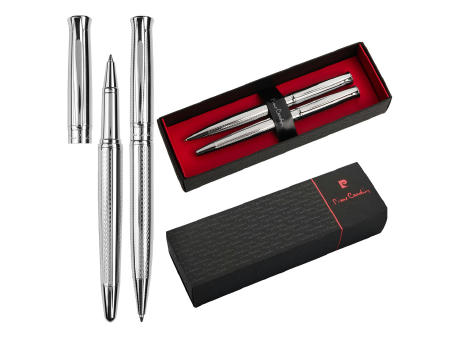 Pierre Cardin® ROI Set aus Kugelschreiber und Rollerball Pen, silber