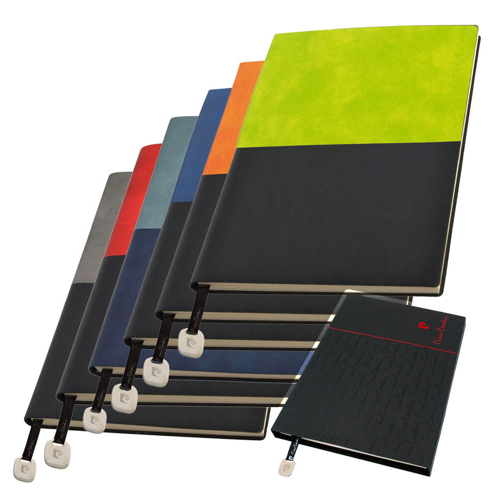 Pierre Cardin® REPORTER Set aus Notizbuch A5 und Kugelschreiber, grau/schwarz