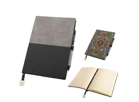 Pierre Cardin® REPORTER Set aus Notizbuch A5 und Kugelschreiber, grau/schwarz