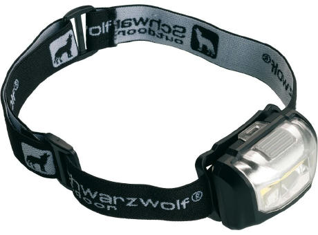 Schwarzwolf outdoor® TRONADOR schwenkbare Stirnlampe