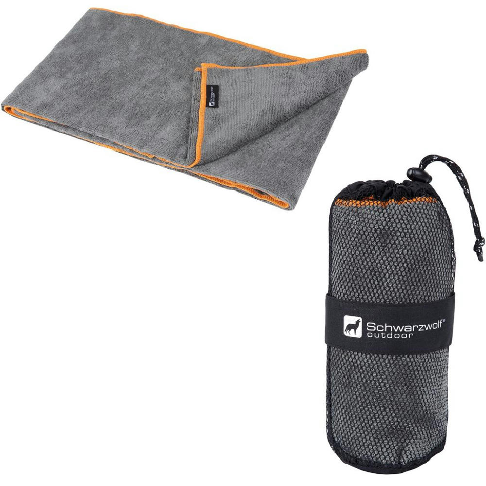 Schwarzwolf outdoor® CITAS Outdoor-Multifunktions-Handtuch, grau/orange