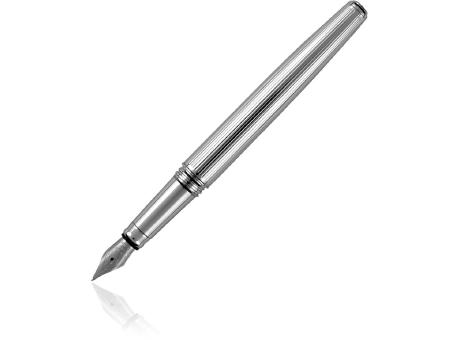 Pierre Cardin® CHRISTOPHE Set aus Rollerball Pen und Füllfederhalter, silber