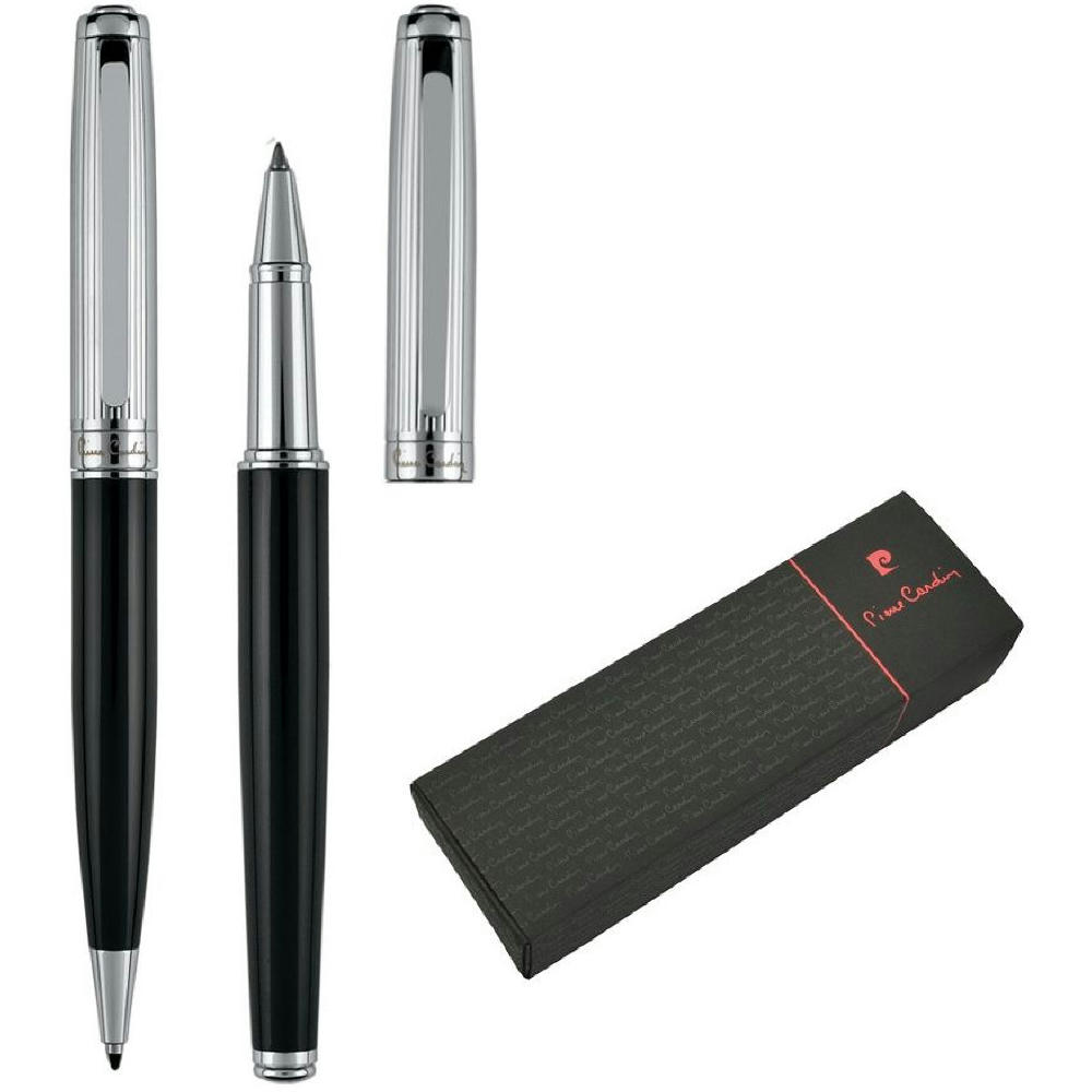 Pierre Cardin® DIDIER Set aus Drehkugelschreiber und Rollerball Pen, schwarz