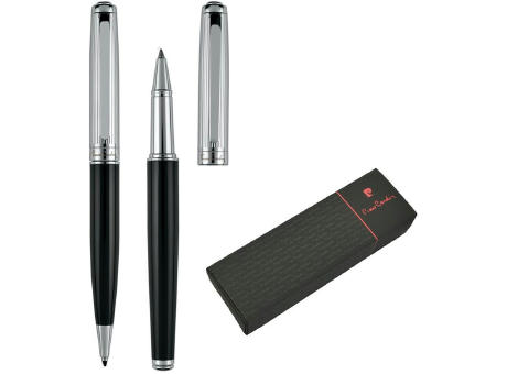 Pierre Cardin® DIDIER Set aus Drehkugelschreiber und Rollerball Pen, schwarz