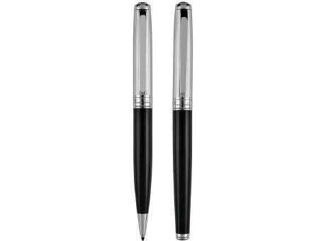 Pierre Cardin® DIDIER Set aus Drehkugelschreiber und Rollerball Pen, schwarz