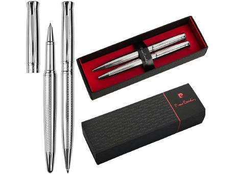 Pierre Cardin® ROI Set aus Kugelschreiber und Rollerball Pen, silber