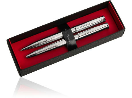 Pierre Cardin® ROI Set aus Kugelschreiber und Rollerball Pen, silber