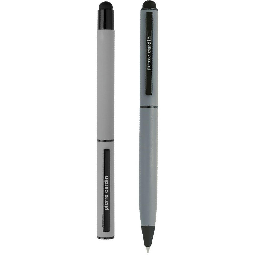 Pierre Cardin® CELEBRATION Set aus Rollerball Touchpen und Kugelschreiber Stylus, grau