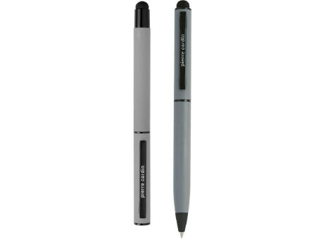 Pierre Cardin® CELEBRATION Set aus Rollerball Touchpen und Kugelschreiber Stylus, grau