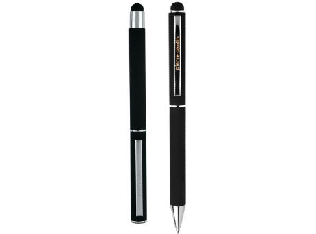 Pierre Cardin® CLAUDIE Set aus Rollerball Touchpen und Kugelschreiber Stylus, schwarz