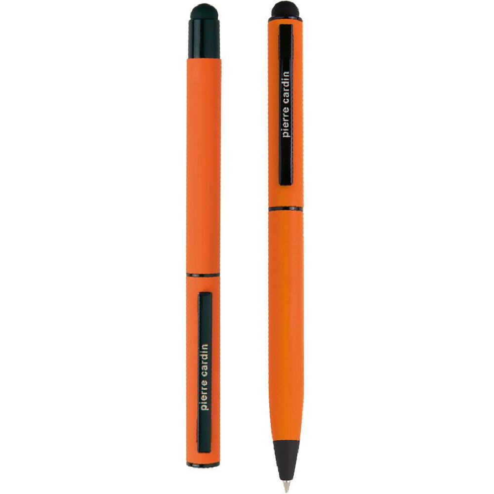 Pierre Cardin® CELEBRATION Set aus Rollerball Touchpen und Kugelschreiber Stylus, orange