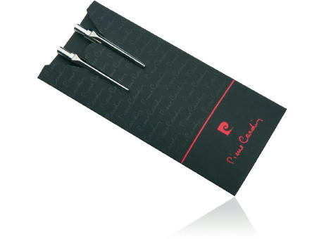 Pierre Cardin® AMOUR Set aus Drehkugelschreiber und Druckbleistift, silber